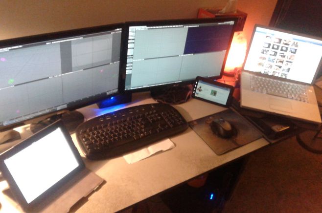 Home office workstation setup Home office workstation setup